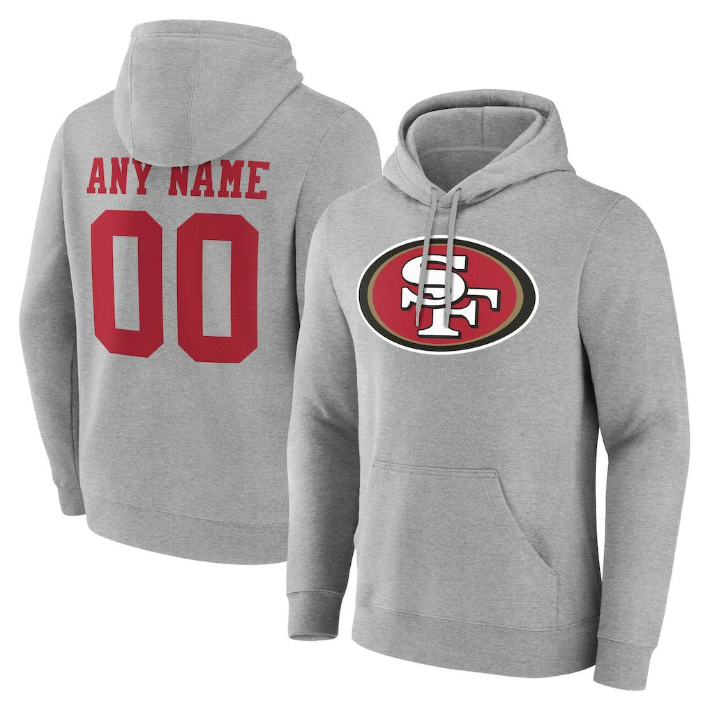 San Francisco 49ers Big & Tall Team Authentic Custom Hoodie - Gray online