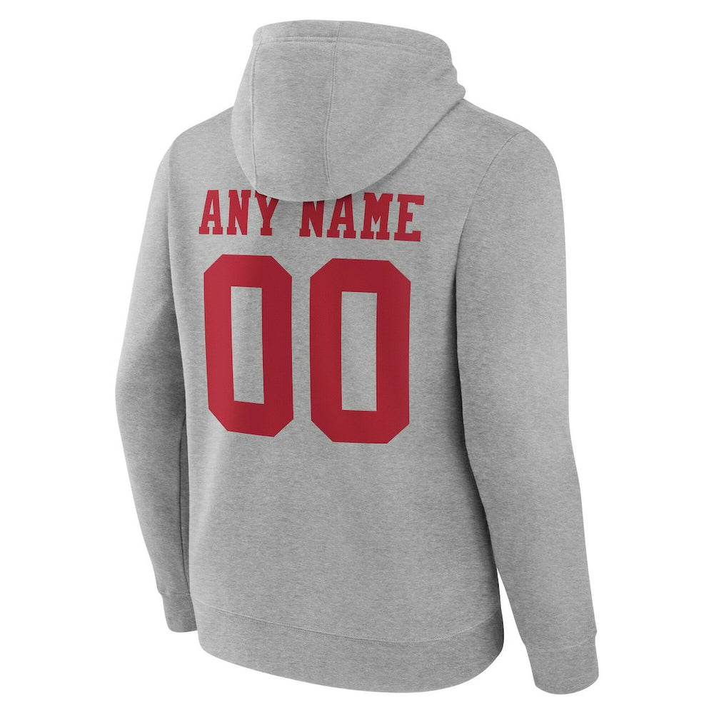 San Francisco 49ers Big & Tall Team Authentic Custom Hoodie - Gray online
