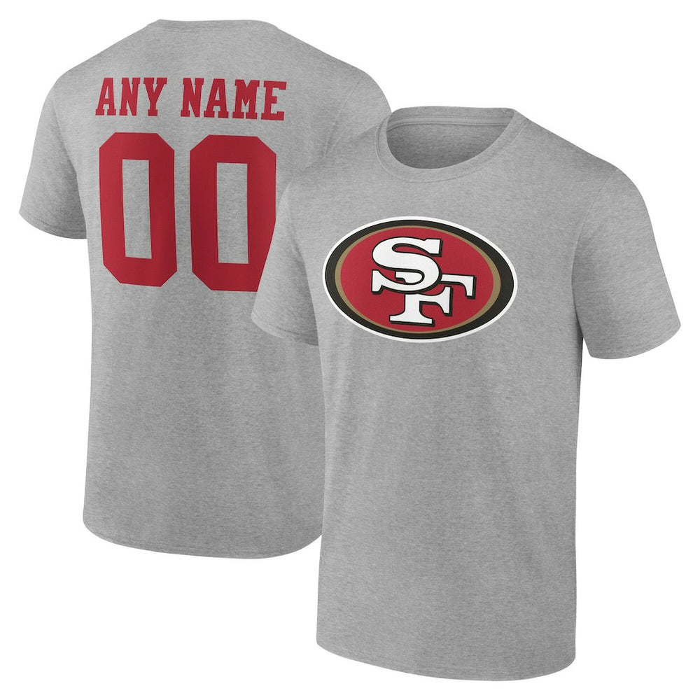 San Francisco 49ers Big & Tall Team Authentic Custom T-Shirt - Gray for sale