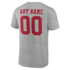 San Francisco 49ers Big & Tall Team Authentic Custom T-Shirt - Gray for sale