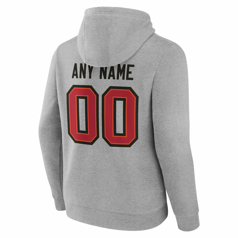 Tampa Bay Buccaneers Big & Tall Team Authentic Custom Hoodie - Gray sale