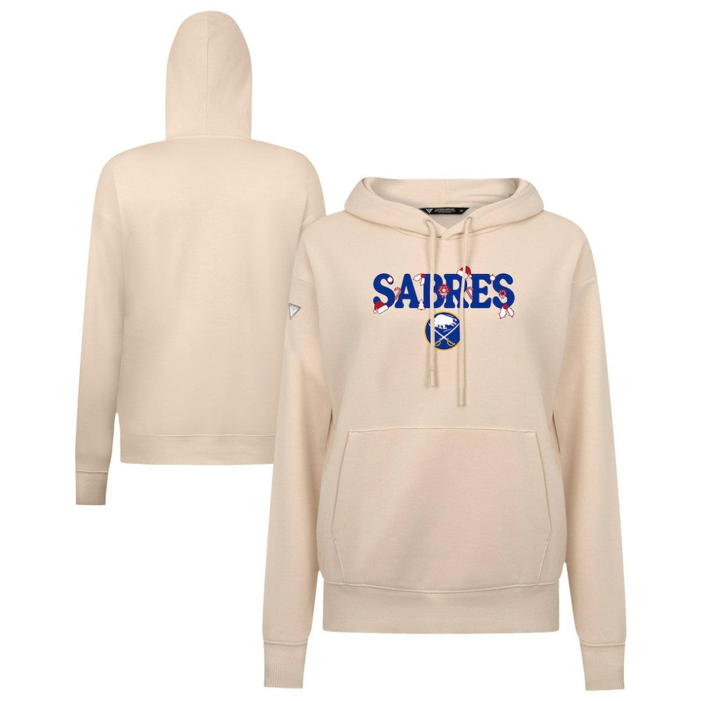 Buffalo Sabres Levelwear Women's Festive Holiday Adorn Hoodie Khaki