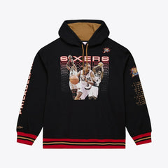 Philadelphia 76ers Hardwood Classics Originals Collection 2000-2001 Team Roster Fleece Hoodie - Black | Mitchell & Ness for sale