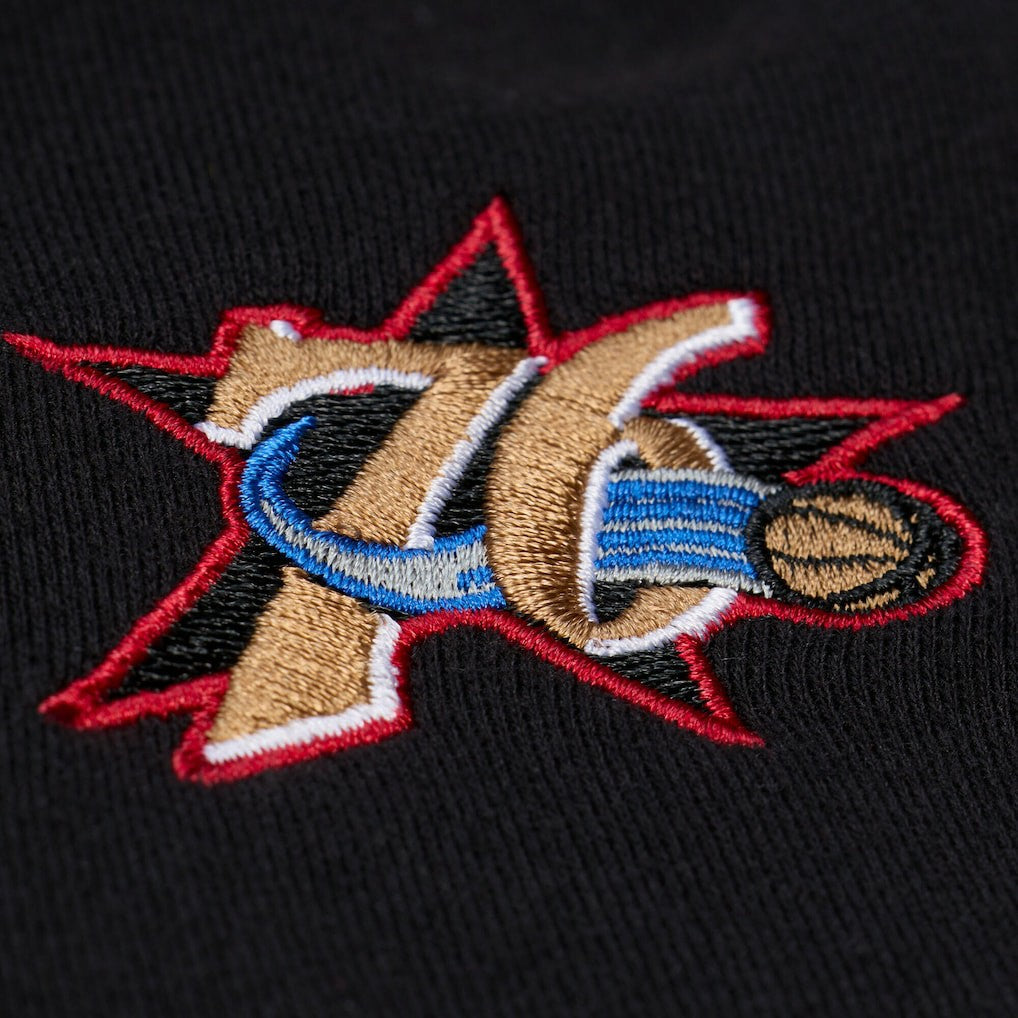 Philadelphia 76ers Hardwood Classics Originals Collection 2000-2001 Team Roster Fleece Hoodie - Black | Mitchell & Ness for sale