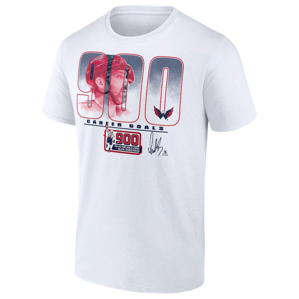 Alexander Ovechkin Washington Capitals 900th Career Goal T-Shirt White