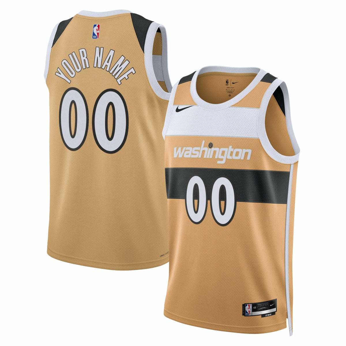 Washington Wizards Unisex 2025/26 City Edition Swingman Custom Jersey - Gold | Nike on sale