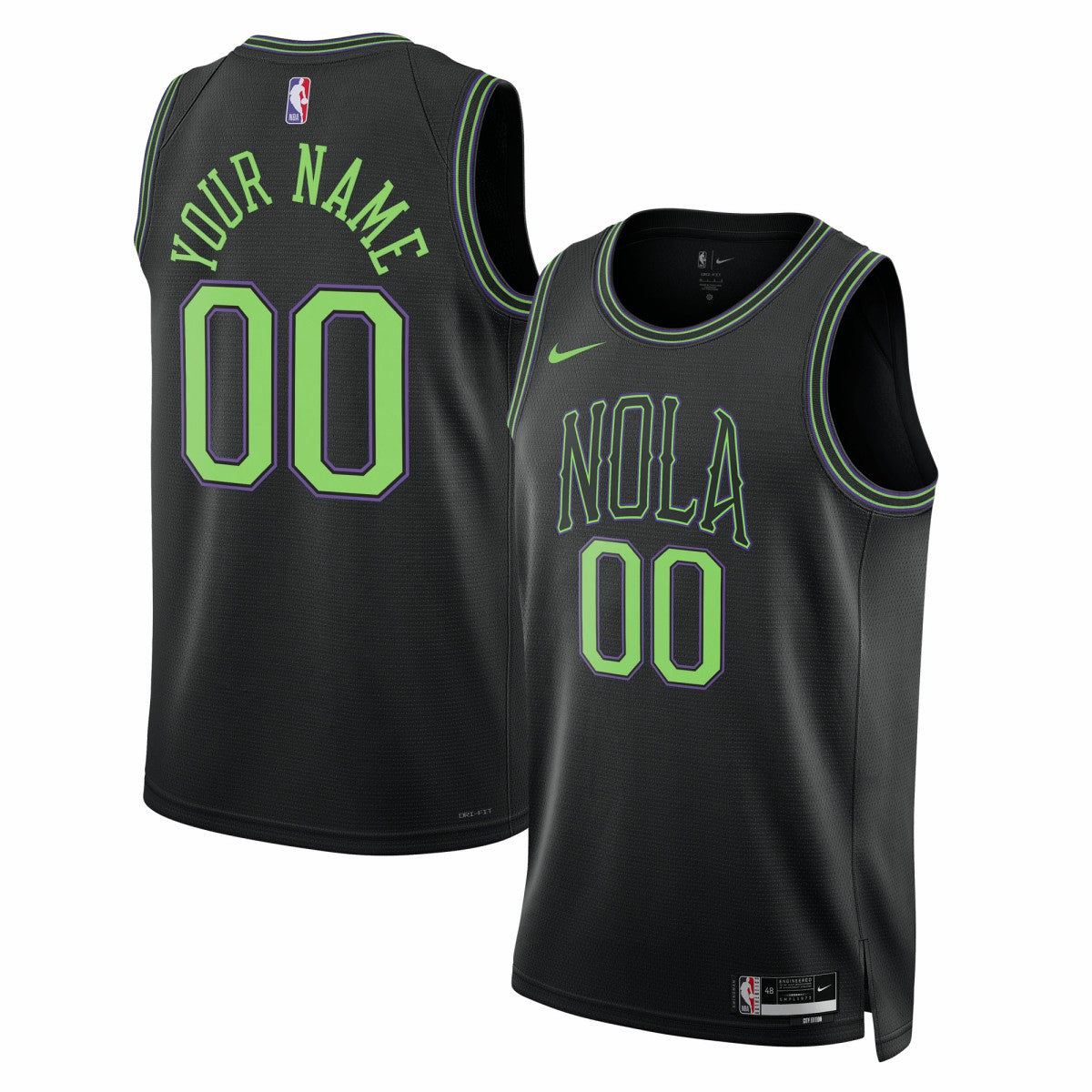 New Orleans Pelicans Unisex 2025/26 City Edition Swingman Custom Jersey - Black | Nike online