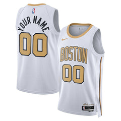 Boston Celtics Unisex 2025/26 City Edition Swingman Custom Jersey - White | Nike cheap