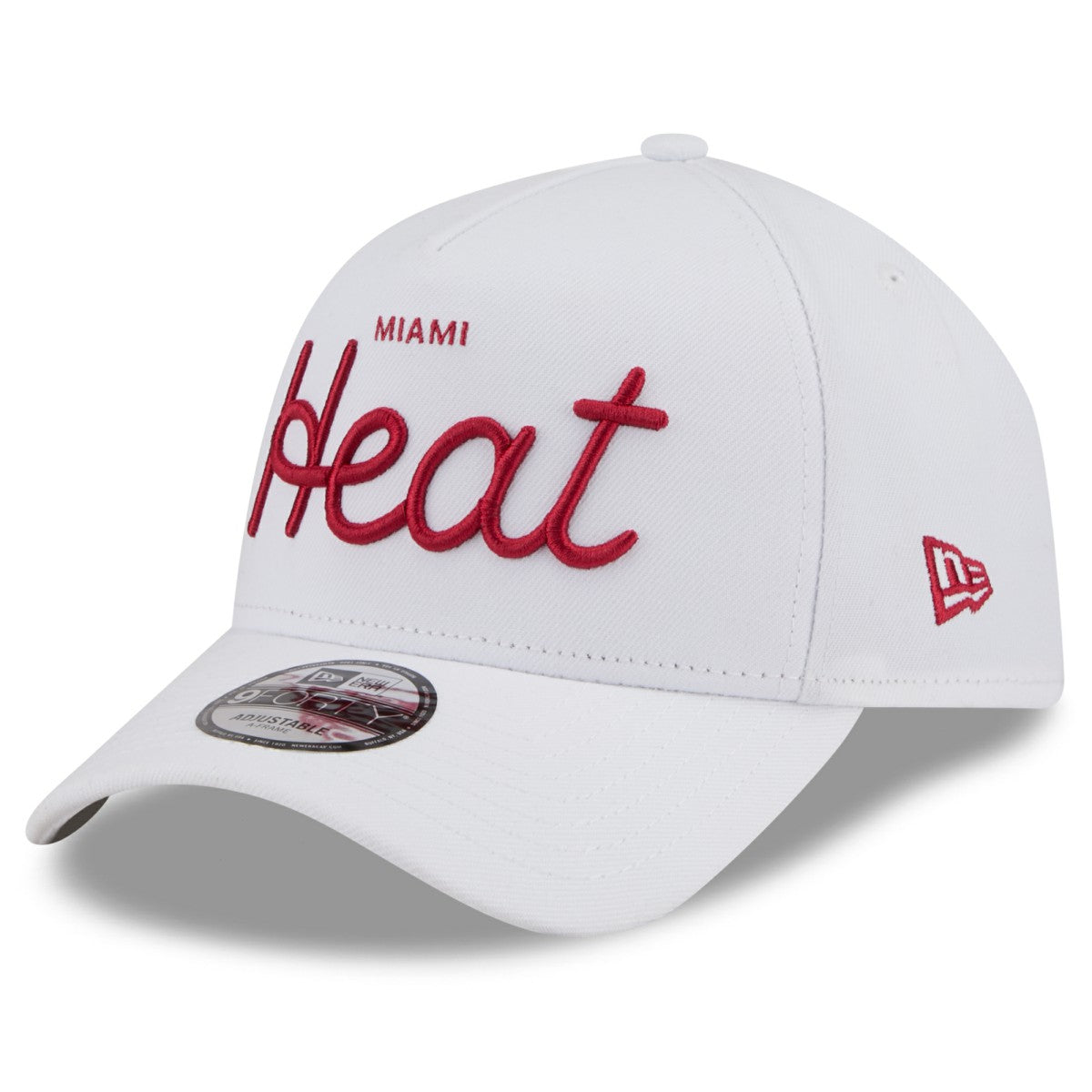 Miami Heat x Malbon Golf Unisex 9FORTY A-Frame Adjustable Hat - White | New Era for sale