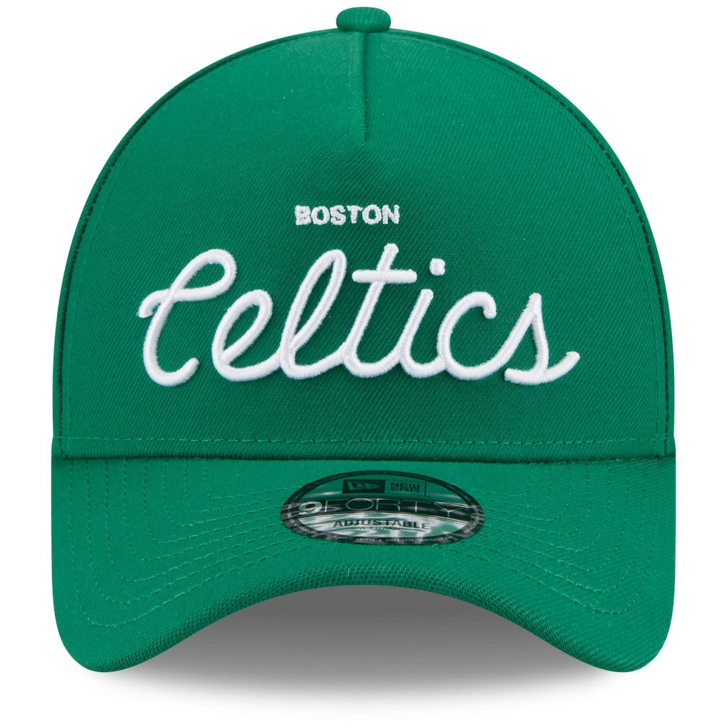 Boston Celtics x Malbon Golf Unisex 9FORTY A-Frame Adjustable Hat - Green | New Era online
