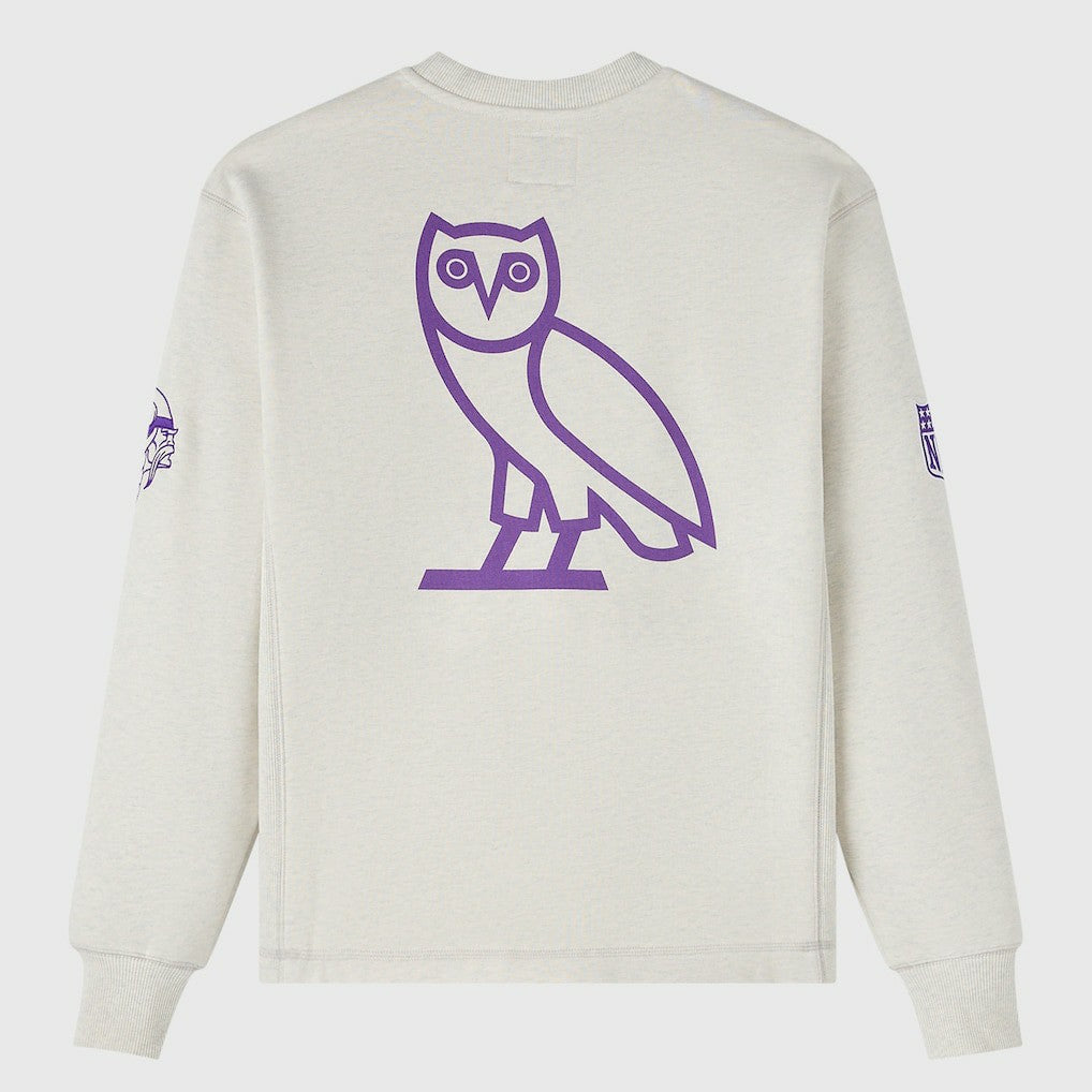 Minnesota Vikings OVO x NFL Unisex Fleece Sweatshirt - Heather Gray outlet