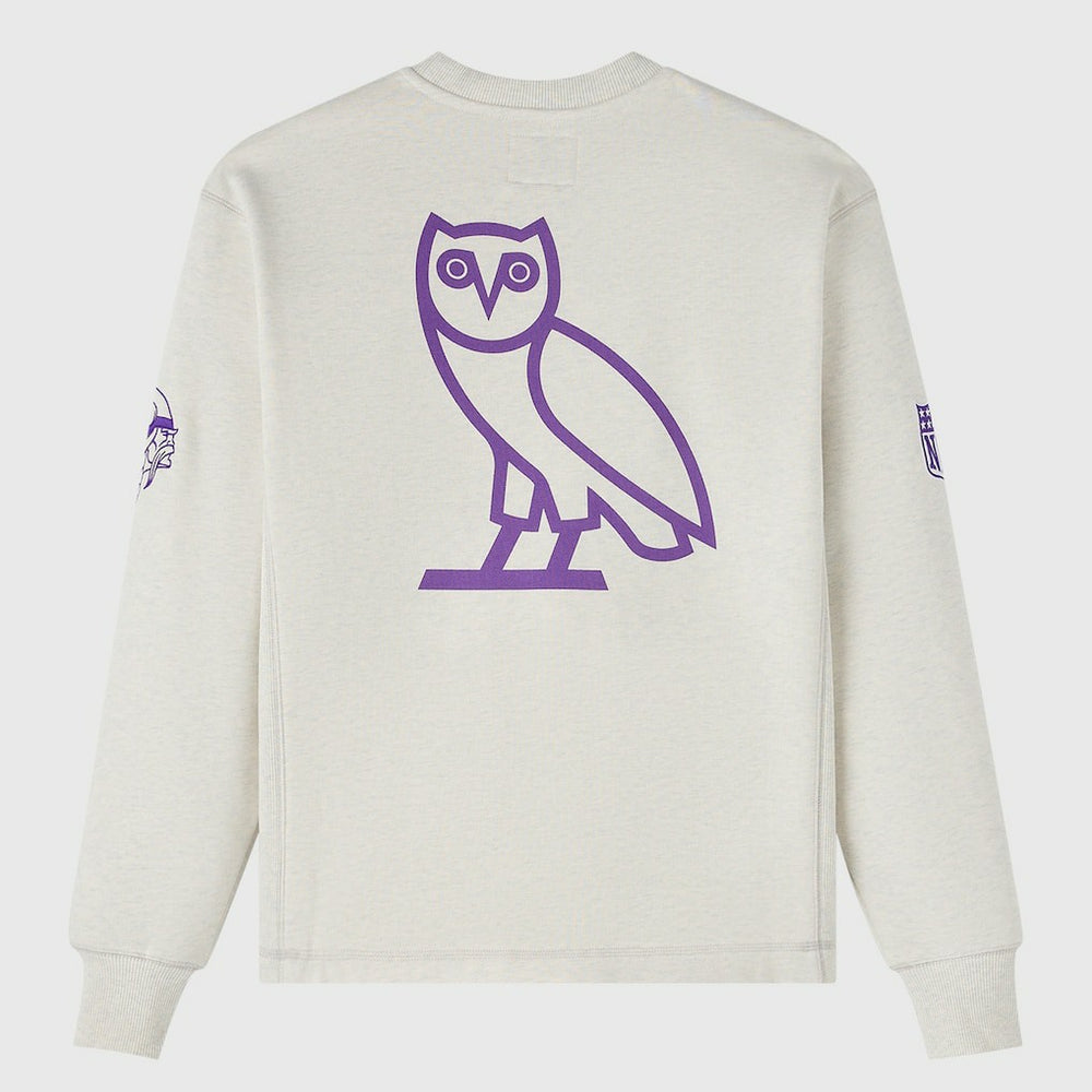 Minnesota Vikings OVO x NFL Unisex Fleece Sweatshirt - Heather Gray outlet