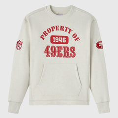 San Francisco 49ers OVO x NFL Unisex Fleece Sweatshirt - Heather Gray on sale
