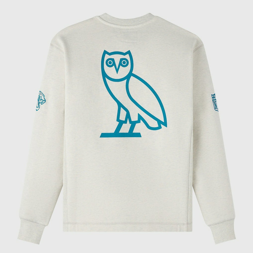 Jacksonville Jaguars OVO x NFL Unisex Fleece Sweatshirt - Heather Gray discount