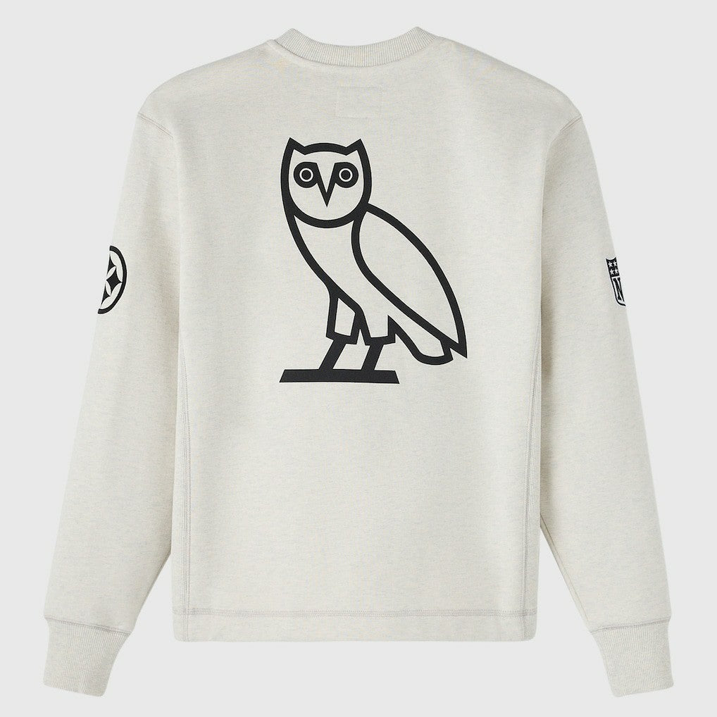 Pittsburgh Steelers OVO x NFL Unisex Fleece Sweatshirt - Heather Gray on sale