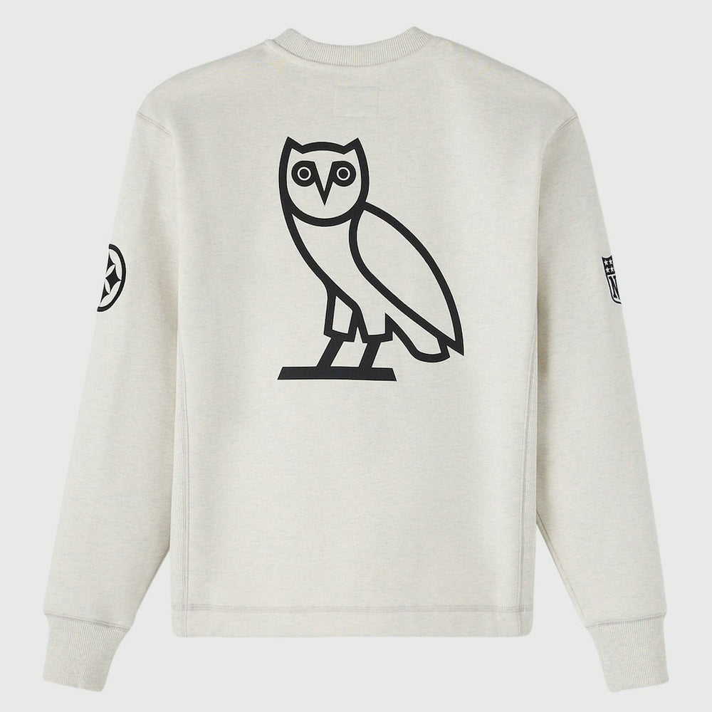 Pittsburgh Steelers OVO x NFL Unisex Fleece Sweatshirt - Heather Gray on sale