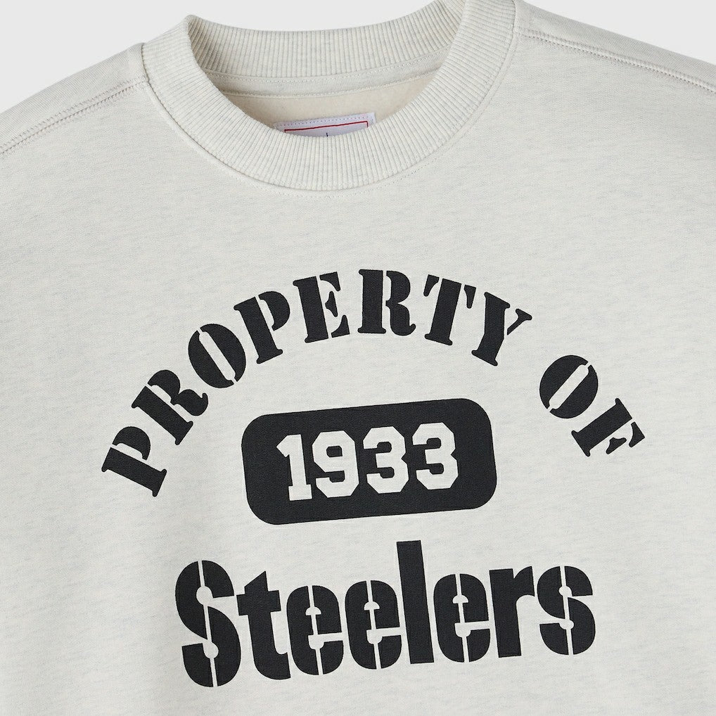 Pittsburgh Steelers OVO x NFL Unisex Fleece Sweatshirt - Heather Gray on sale
