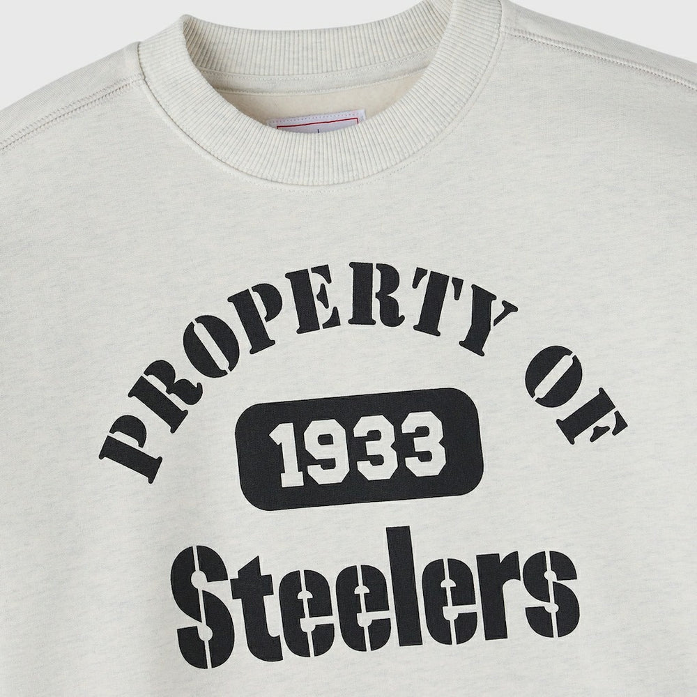 Pittsburgh Steelers OVO x NFL Unisex Fleece Sweatshirt - Heather Gray on sale