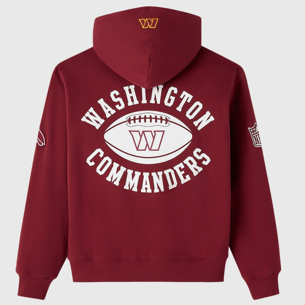 Washington Commanders OVO x NFL Unisex Full-Zip Waffle-Lined Hoodie - Burgundy discount