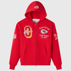 Kansas City Chiefs OVO x NFL Unisex Full-Zip Waffle-Lined Hoodie - Red cheap