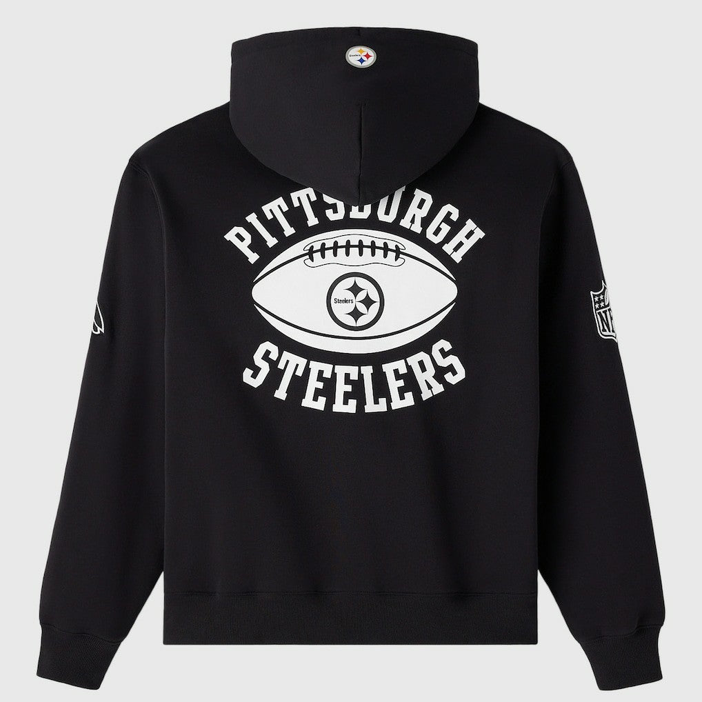 Pittsburgh Steelers OVO x NFL Unisex Full-Zip Waffle-Lined Hoodie - Black online