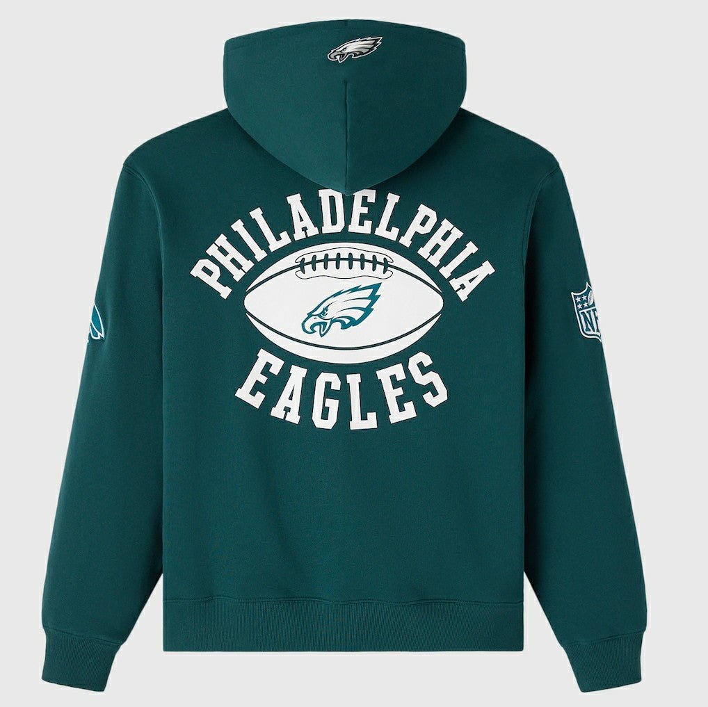 Philadelphia Eagles OVO x NFL Unisex Full-Zip Waffle-Lined Hoodie - Midnight Green on sale