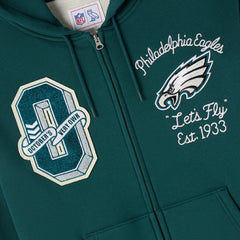 Philadelphia Eagles OVO x NFL Unisex Full-Zip Waffle-Lined Hoodie - Midnight Green on sale
