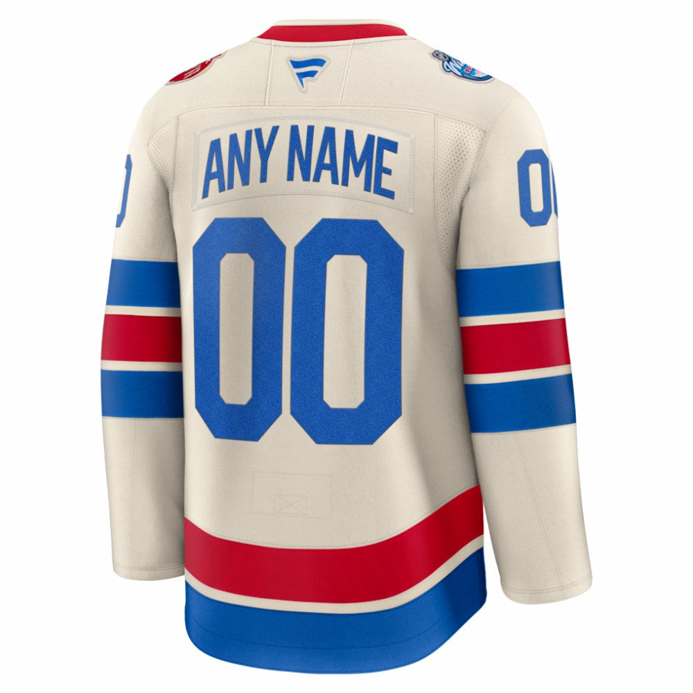 New York Rangers Fanatics 2026 NHL Winter Classic Premium Custom Jersey Beige