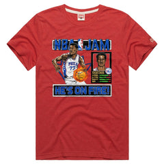VJ Edgecombe Philadelphia 76ers Homage Unisex NBA Jam Tri-Blend T-Shirt - Red cheap