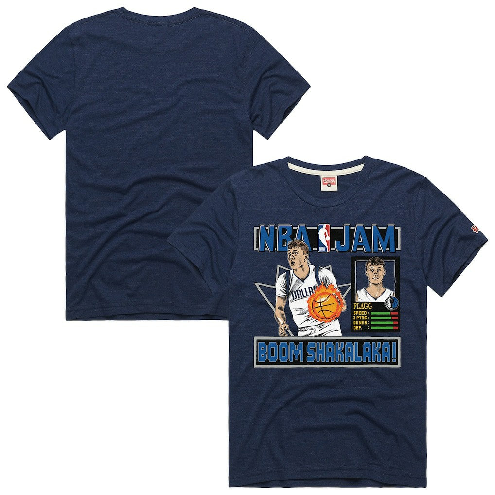Cooper Flagg Dallas Mavericks Homage Unisex NBA Jam Tri-Blend T-Shirt sale - Navy shop