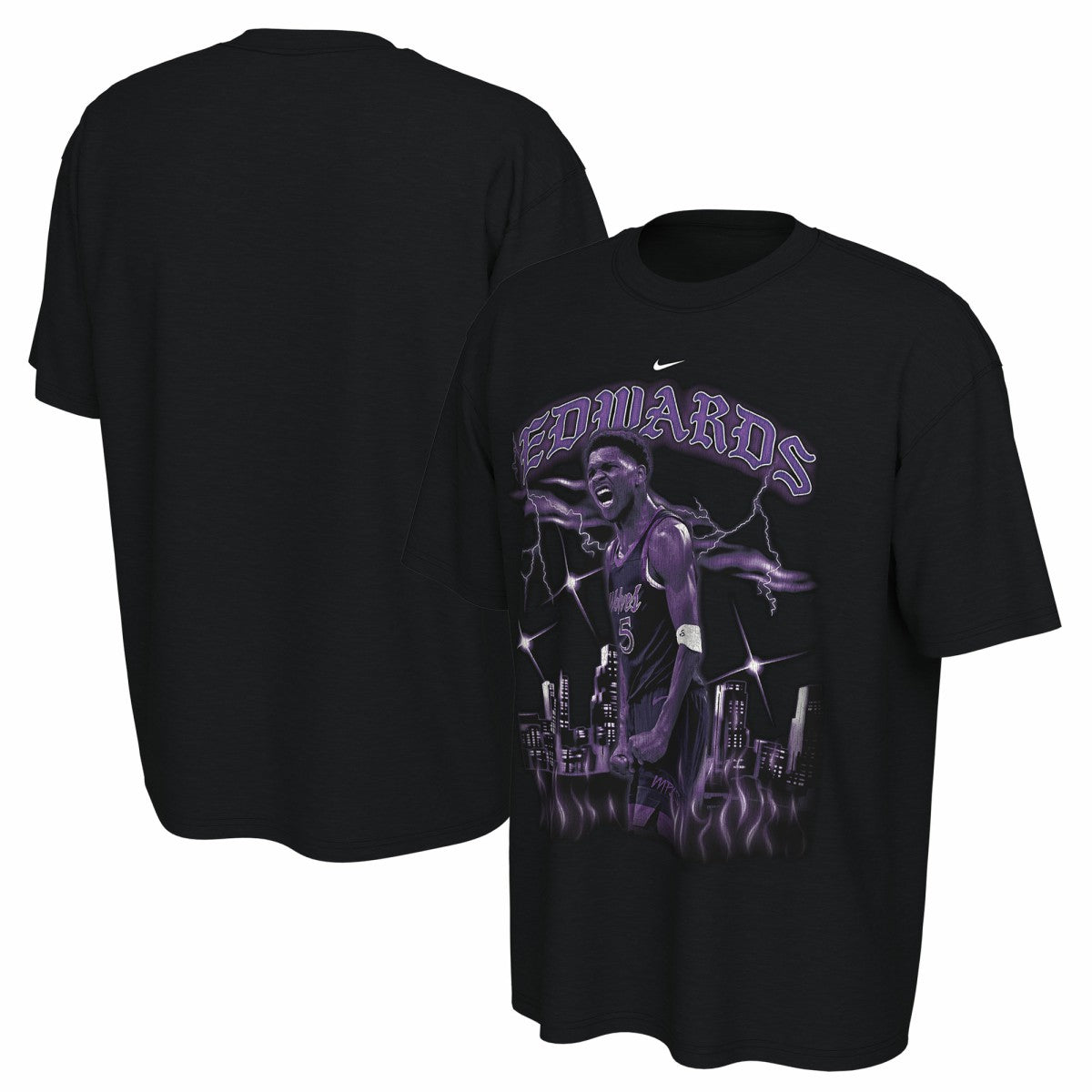 Anthony Edwards Minnesota Timberwolves Unisex 2025/26 City Edition Player Graphic T-Shirt - Black | Nike for sale