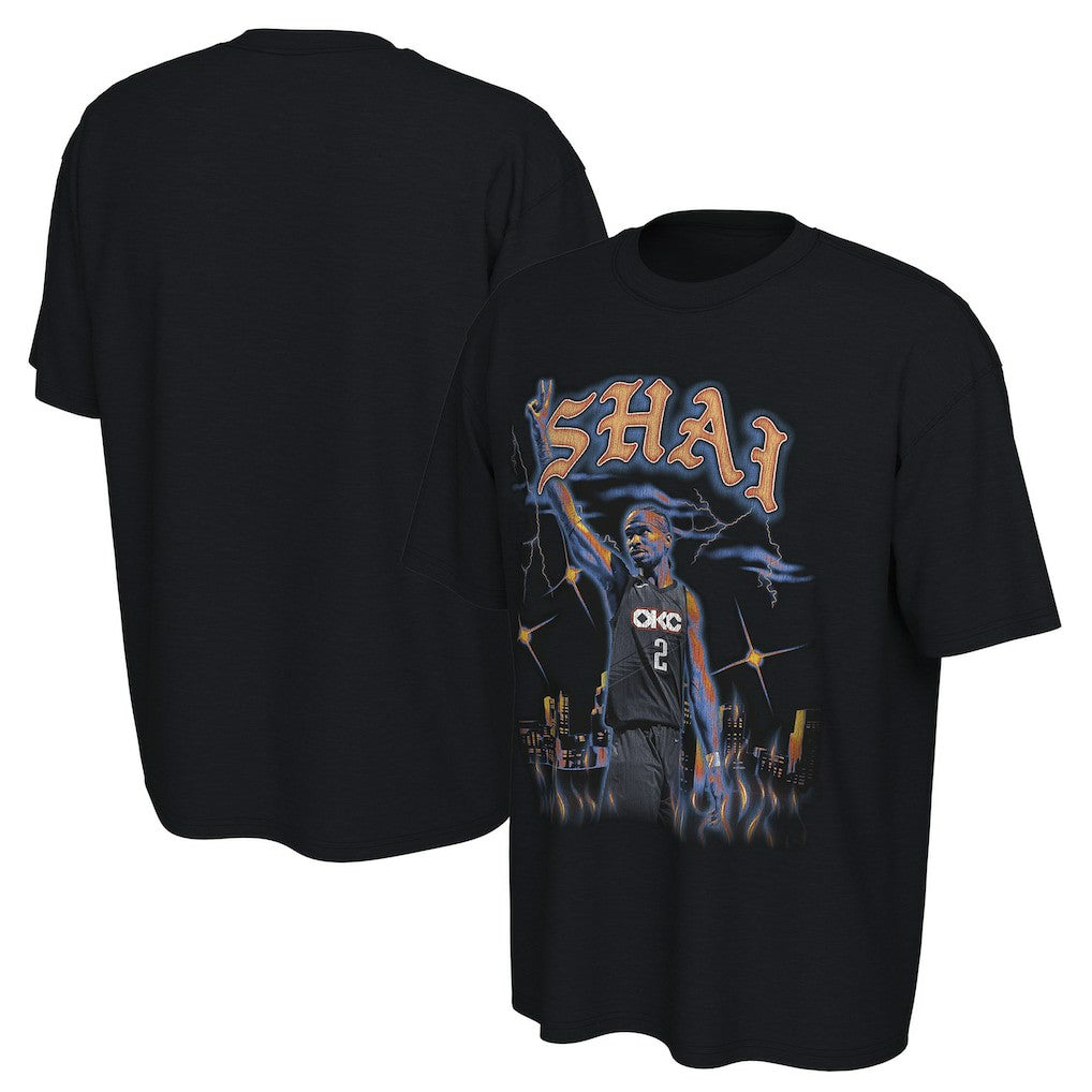 Shai Gilgeous-Alexander Oklahoma City Thunder Converse Unisex 2025/26 City Edition Player Graphic T-Shirt - Black sale