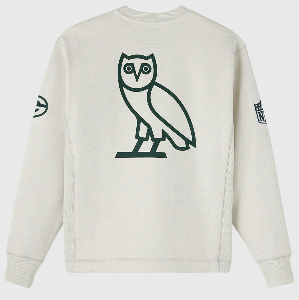 Green Bay Packers OVO x NFL Unisex Fleece Sweatshirt - Heather Gray cheap