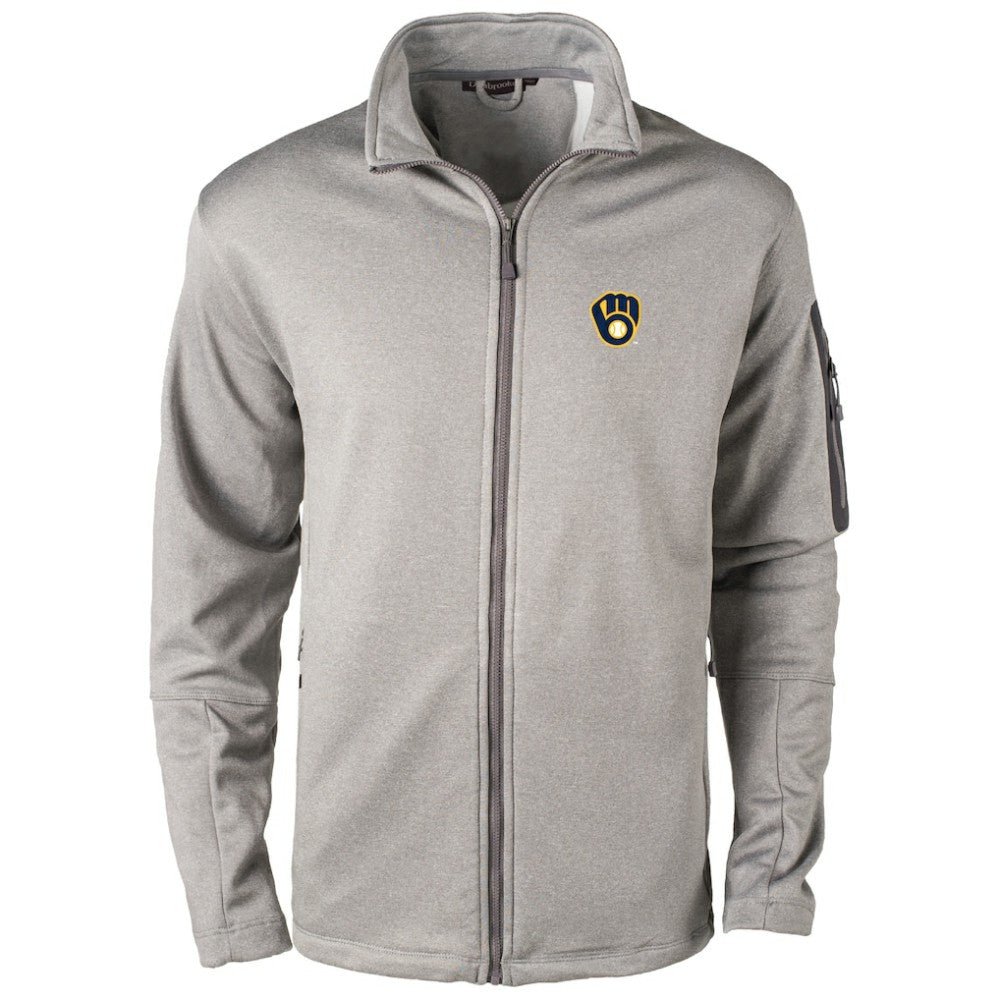 Milwaukee Brewers Dunbrooke Pacific Full-Zip Fleece Jacket - Heather Gray