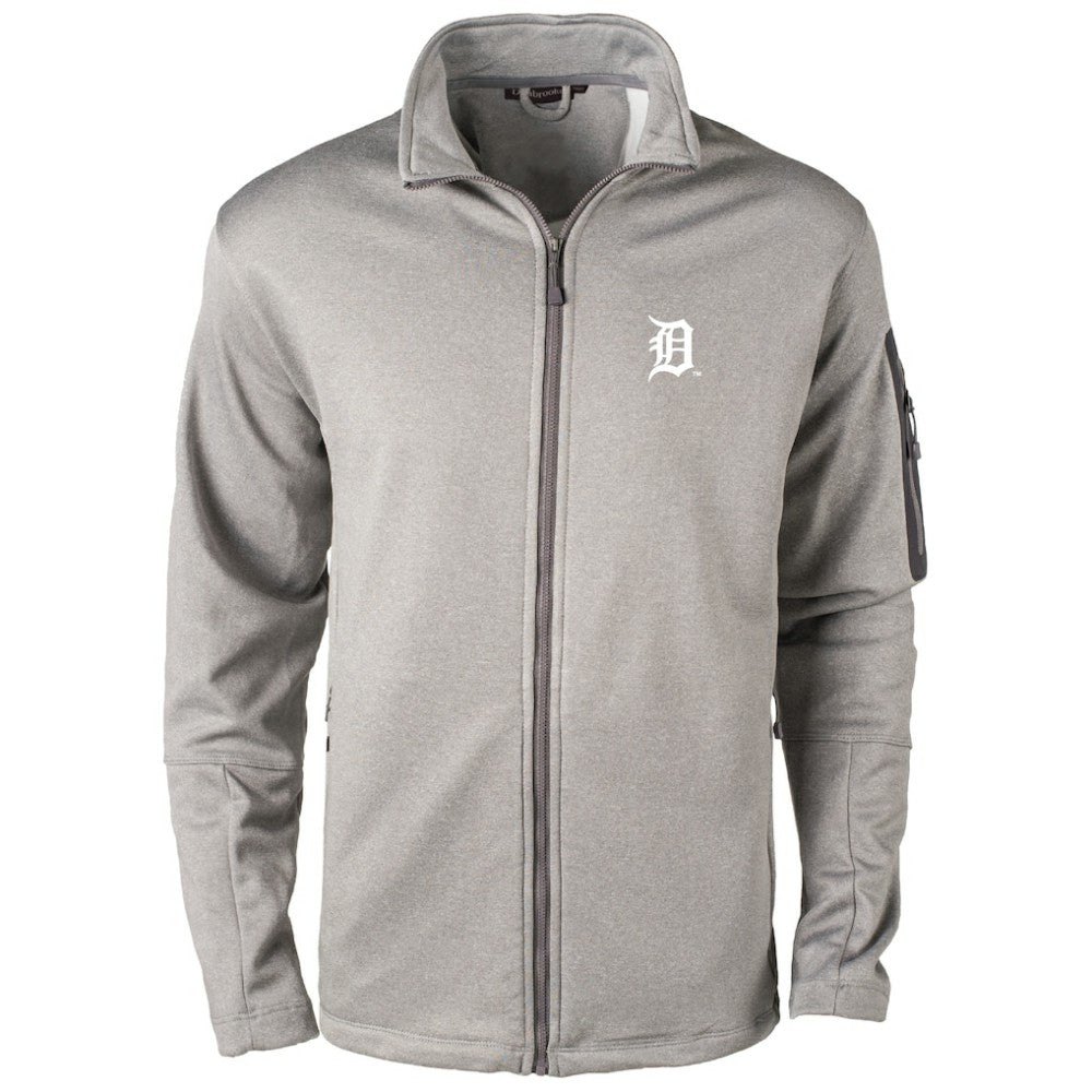 Detroit Tigers Dunbrooke Pacific Full-Zip Fleece Jacket - Heather Gray