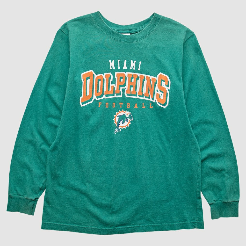 Miami Dolphins NFL 2000s Long Sleeve T-shirt - Teal Vintage sale