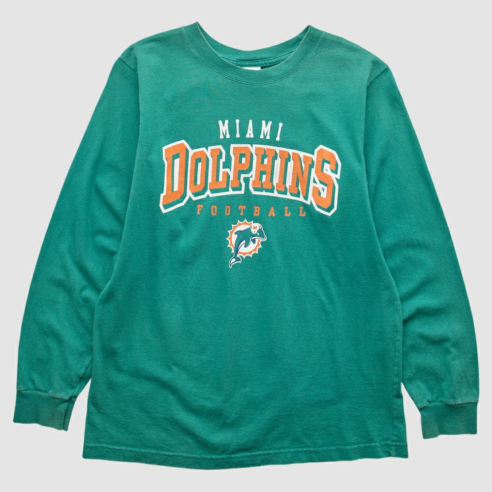 Miami Dolphins NFL 2000s Long Sleeve T-shirt - Teal Vintage sale