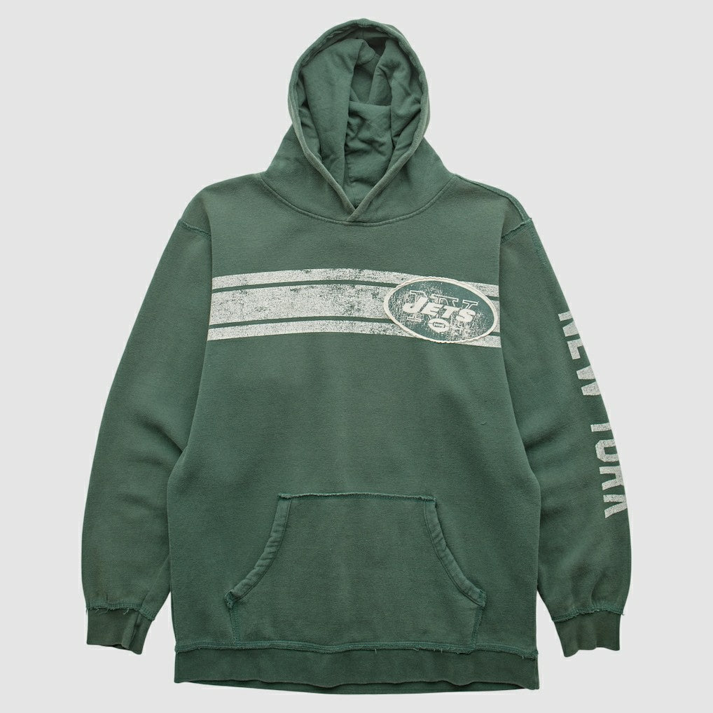 New York Jets 2000s Hooded Pullover Sweatshirt - Green Vintage outlet
