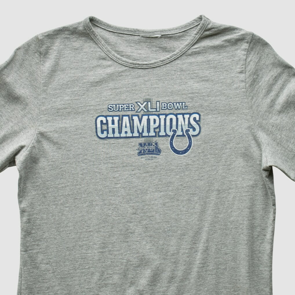 Indianapolis Colts 2007 Long Sleeve T-shirt - Heather Gray Vintage on sale