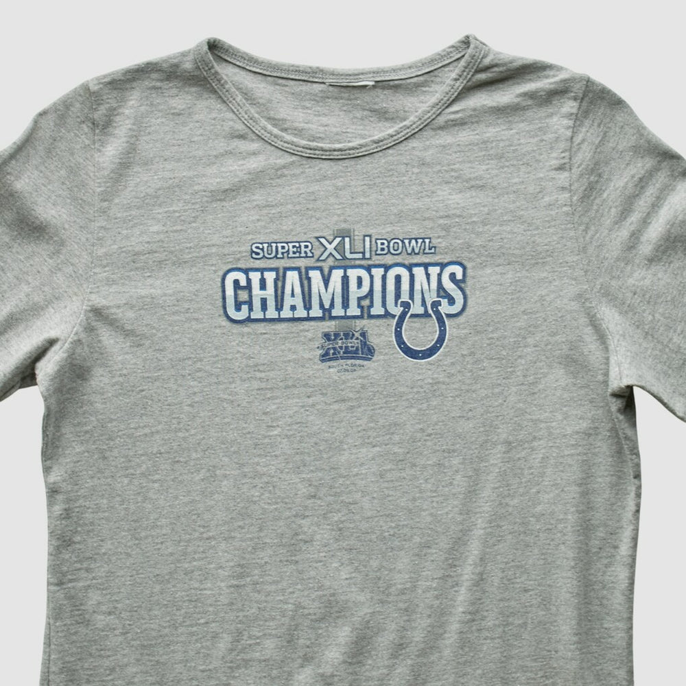 Indianapolis Colts 2007 Long Sleeve T-shirt - Heather Gray Vintage on sale