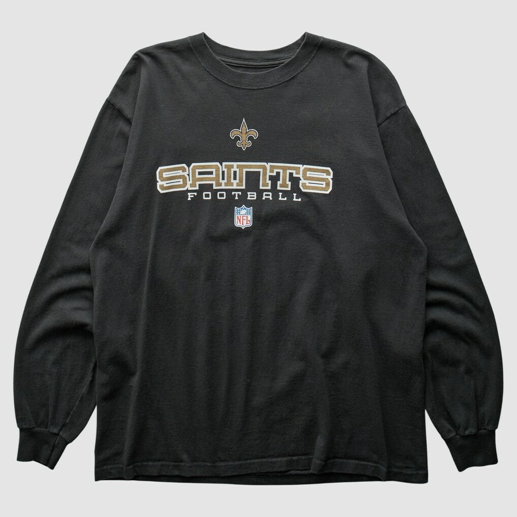 New Orleans Saints 2000s Long Sleeve T-shirt - Black Vintage discount