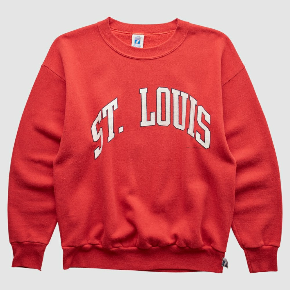 St. Louis Cardinals Logo 7 90s Sweatshirt - Red Vintage