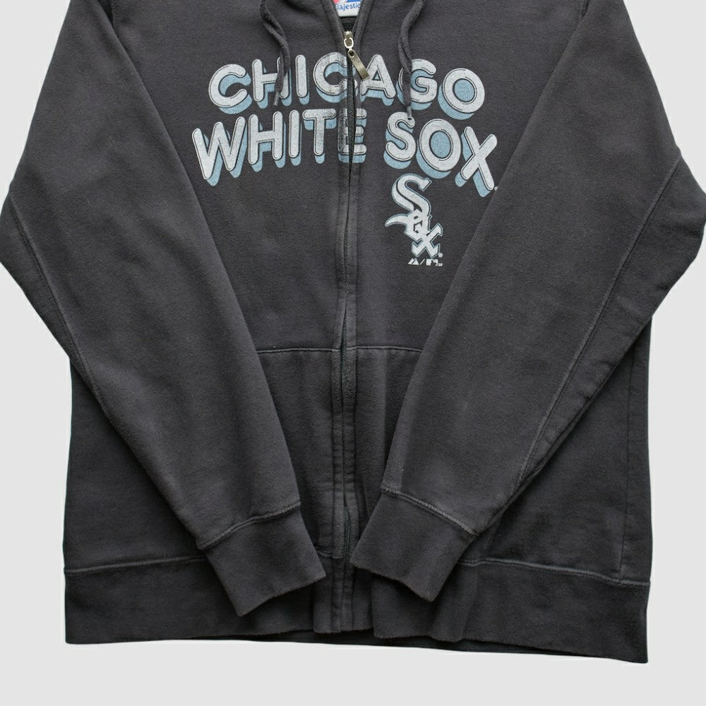Chicago White Sox Majestic 2010 Hooded Full Zip Sweatshirt - Black Vintage