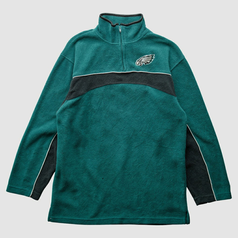 Philadelphia Eagles NFL 2000s 1/4 Zip Sweatshirt - Green Vintage cheap