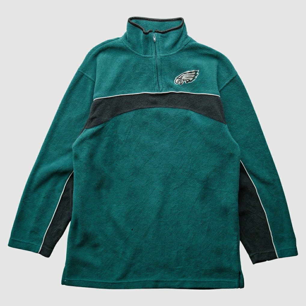 Philadelphia Eagles NFL 2000s 1/4 Zip Sweatshirt - Green Vintage cheap