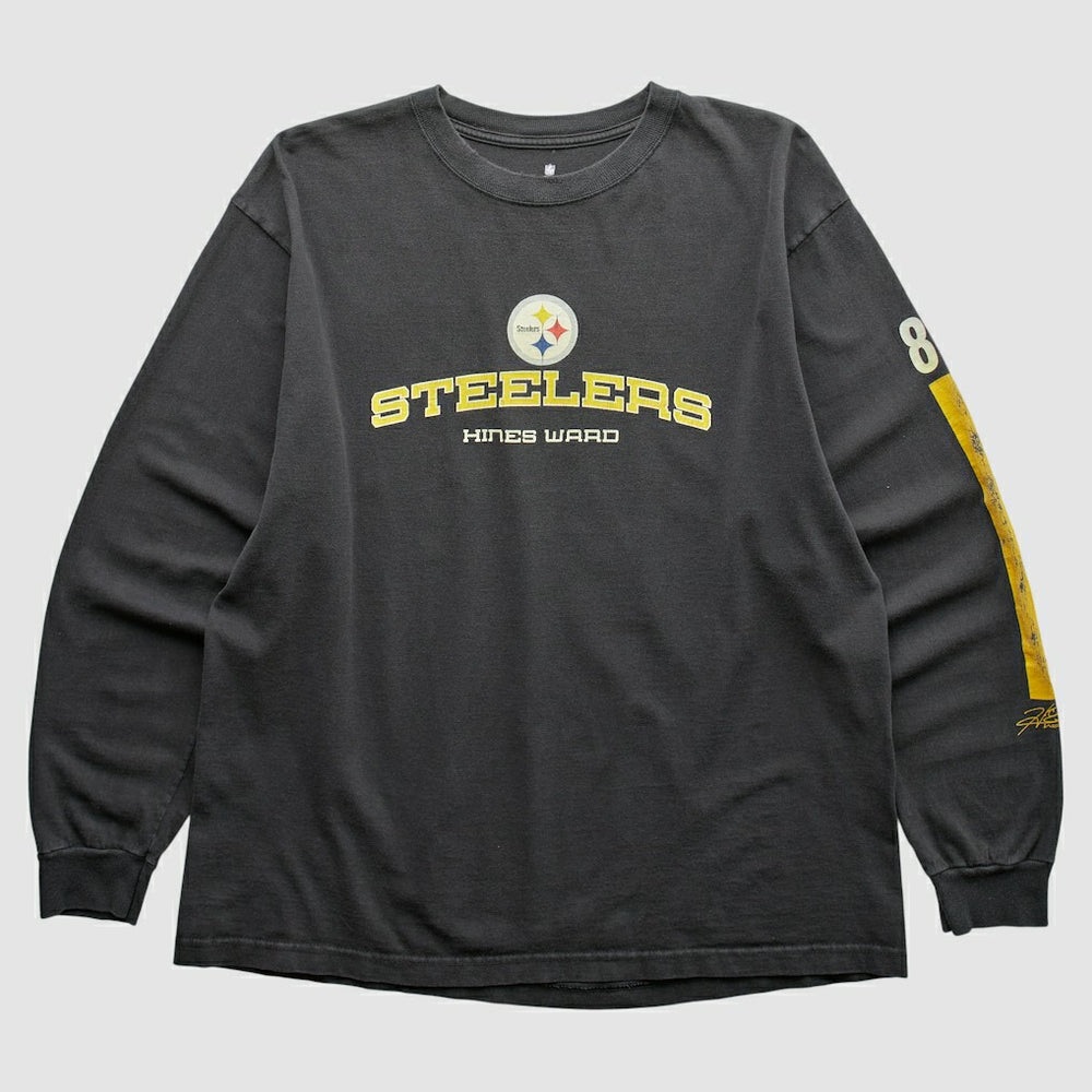 Pittsburgh Steelers NFL 2000s Long Sleeve T-shirt - Black Vintage on sale