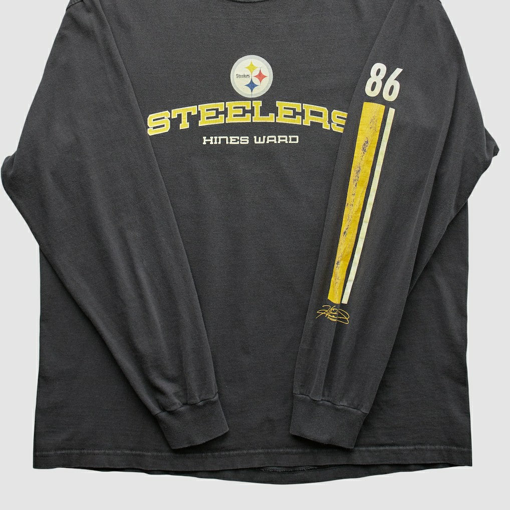 Pittsburgh Steelers NFL 2000s Long Sleeve T-shirt - Black Vintage on sale