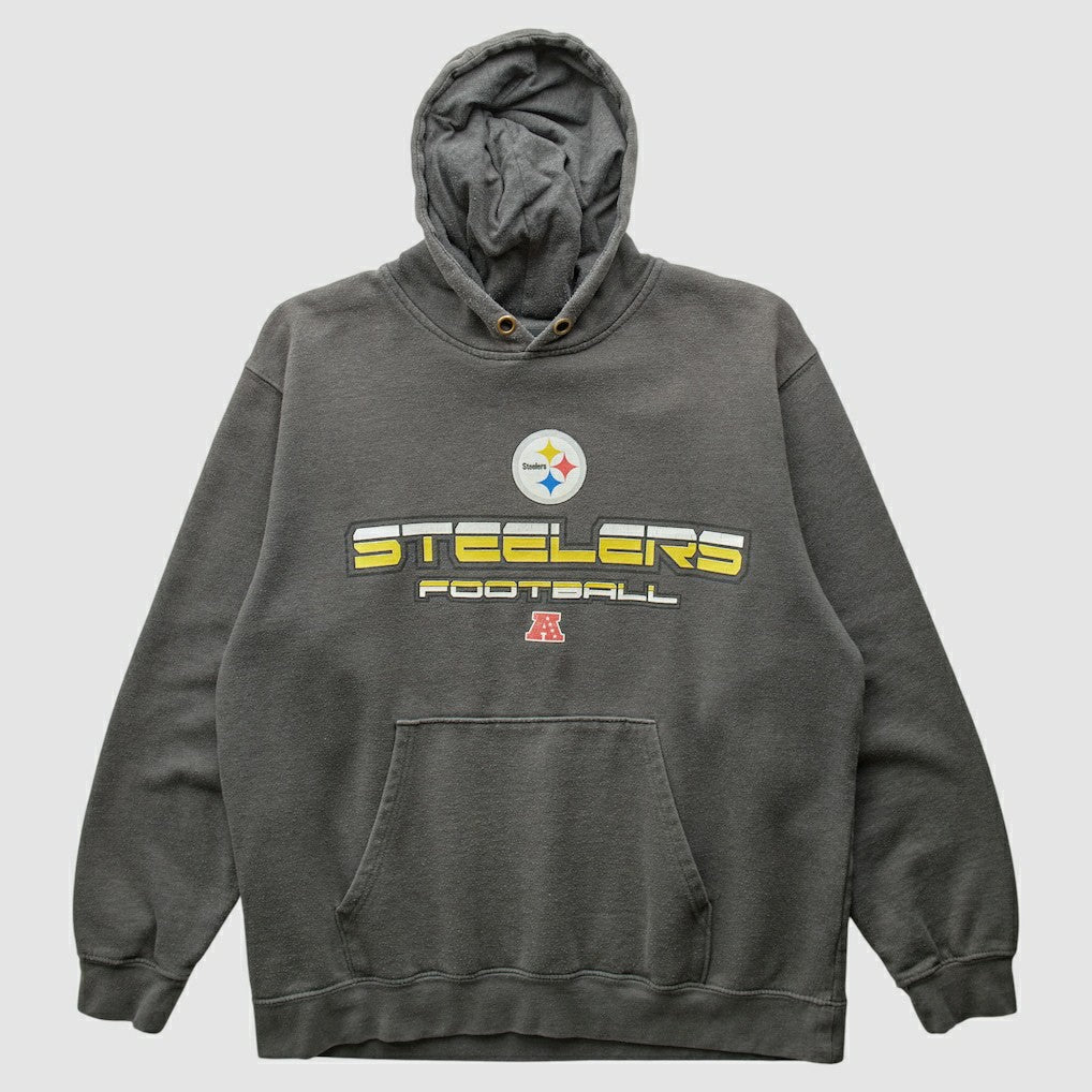 Pittsburgh Steelers NFL 2010s Hooded Pullover Sweatshirt - Gray Vintage cheap