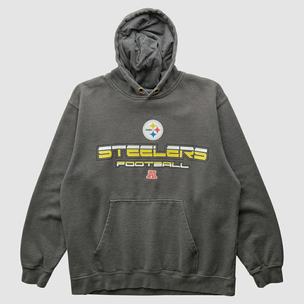 Pittsburgh Steelers NFL 2010s Hooded Pullover Sweatshirt - Gray Vintage cheap