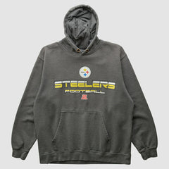 Pittsburgh Steelers NFL 2010s Hooded Pullover Sweatshirt - Gray Vintage cheap